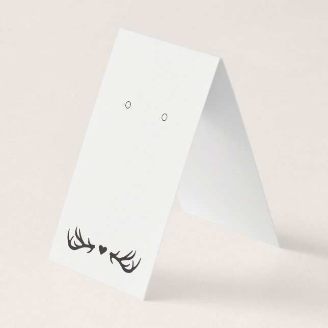 Benutzerdefinierte, zentrierte Herzhörer-Ohrring-D Visitenkarten (Vorderseite)