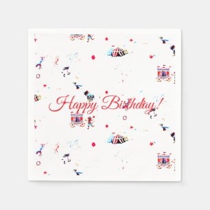 benutzerdefinierte Zirkus-inspirierte Karneval-Bir Serviette