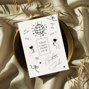 Benutzerdefinierte Zitate Whimsy Kritzeleien Handg Save The Date