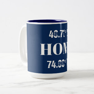 Benutzerdefinierte Zuhause-Koordinaten Zweifarbige Tasse