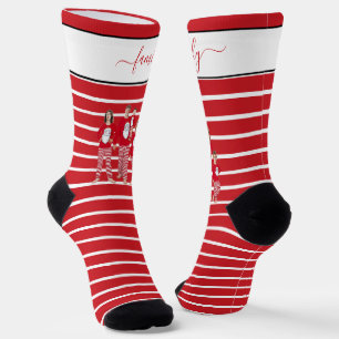 Benutzerdefinierte Zwei-Foto-Doppelseitige Weihnac Socken