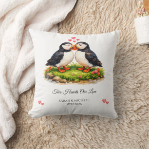 Benutzerdefinierte Zwei Herzen Eine Liebe Papageie Kissen