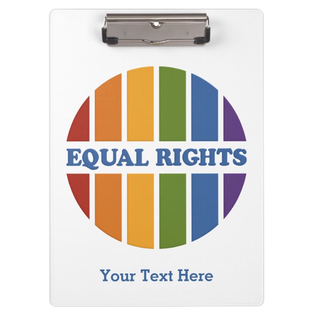 Benutzerdefinierte Zwischenablage "Gleiche Rechte" Klemmbrett (Vorderseite)