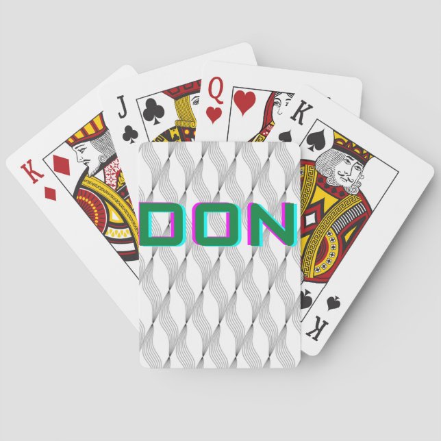 Benutzerdefinierten Text und Musterdesign  Spielkarten (Rückseite)