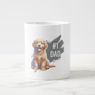 Benutzerdefinierter 1 Vater Welpenhund Jumbo-Tasse