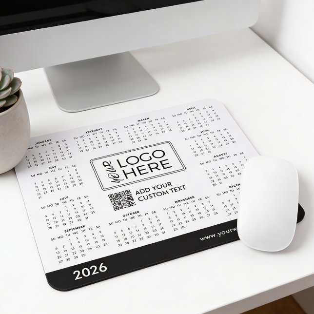 Benutzerdefinierter 2026-Kalender Firmenlogo Mousepad (Von Creator hochgeladen)