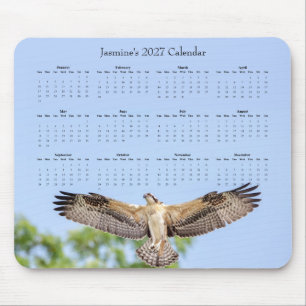 Benutzerdefinierter 2027 Fischadler im Flug Schrei Mousepad