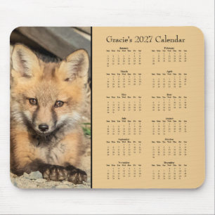 Benutzerdefinierter 2027 Rotfuchs-Kit-Schreibtisch Mousepad