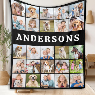 Benutzerdefinierter 25 Personalisierter Familienna Fleecedecke