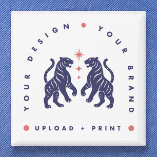 Benutzerdefinierter 2"-Button   Design-Upload Quad Button
