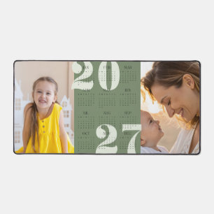 Benutzerdefinierter 2-Foto- und Jahreskalender 202 Schreibtischunterlage
