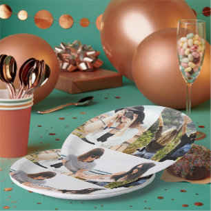 Benutzerdefinierter 3-Foto-Collage-Papierteller Pappteller