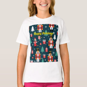 benutzerdefinierter 4-Gesichts-Foto-Weihnachtsnuss T-Shirt