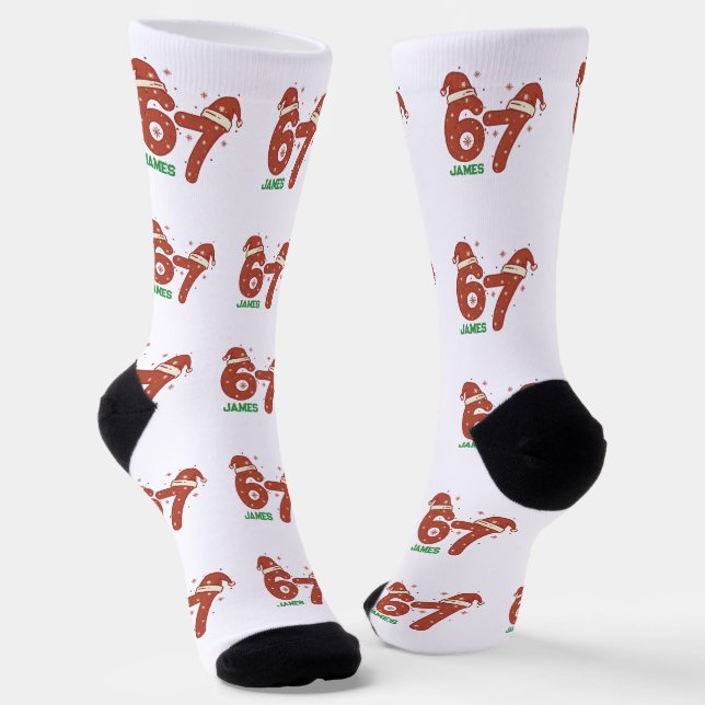 Benutzerdefinierter 67 Socke, Benutzerdefiniertes  Socken (Gewinkelt)