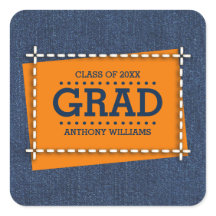 Benutzerdefinierter Abschluss mit Denim-Muster