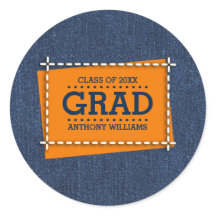 Benutzerdefinierter Abschluss mit Denim-Muster