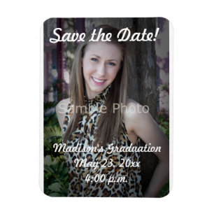 Benutzerdefinierter Absolventions-Save-the-Date-Fo Magnet