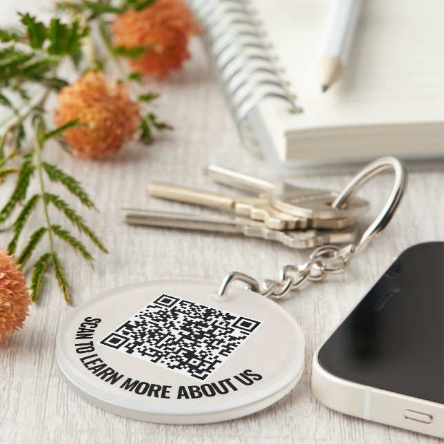 Benutzerdefinierter Acryl-QR-Code personalisiertes Schlüsselanhänger (Vorderseite rechts)