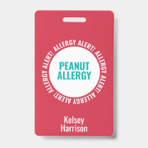 Benutzerdefinierter Allergie-Alarm-Anhänger für Ki