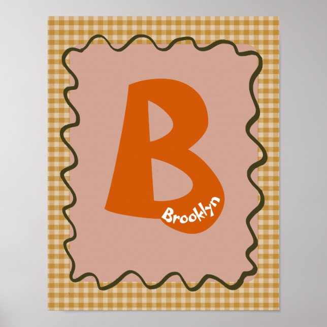 Benutzerdefinierter Alphabet-Buchstabe B Poster Ki (Vorne)