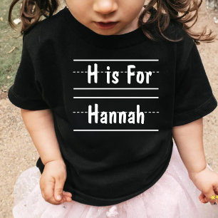 Benutzerdefinierter Alphabet Name Erster Tag des G T-Shirt