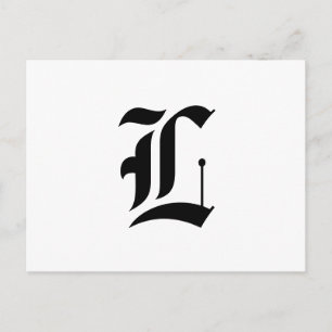 Benutzerdefinierter alter englischer Schriftart Le Postkarte