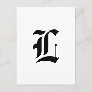 Benutzerdefinierter alter englischer Schriftart Le Postkarte