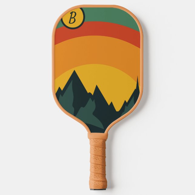 Benutzerdefinierter anfänglicher Retro-Mountain-Su Pickleball Schläger