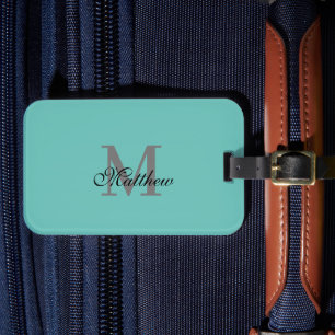 Benutzerdefinierter Anfangs- und Namenstext aquama Gepäckanhänger