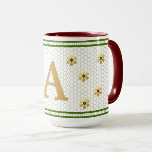 Benutzerdefinierter Anfangsbuchstabe Chic Gold D Tasse