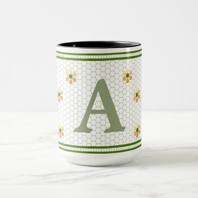 Benutzerdefinierter Anfangsbuchstabe | Chic Gold D Tasse (Zentrum)