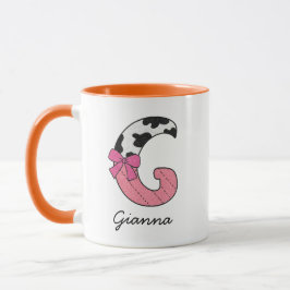 Benutzerdefinierter Anfangsbuchstabe Tasse | Pink