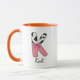 Benutzerdefinierter Anfangsbuchstabe Tasse | Pink