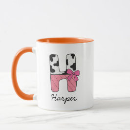 Benutzerdefinierter Anfangsbuchstabe Tasse | Rosa