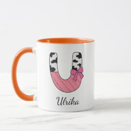 Benutzerdefinierter Anfangsbuchstabe Tasse | Rosa