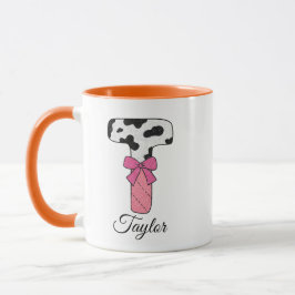 Benutzerdefinierter Anfangsbuchstabe Tasse | Rosa
