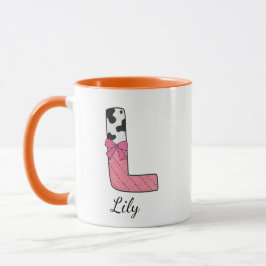 Benutzerdefinierter Anfangsbuchstabe Tasse | Rosa