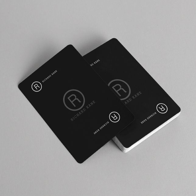 Benutzerdefinierter Anfangsbuchstabe und Name BLAC Spielkarten ( modern monogram)