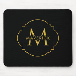 Benutzerdefinierter Anfangsname Elegant Modern Sch Mousepad
