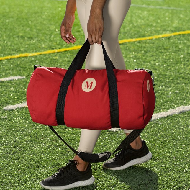 Benutzerdefinierter Anfangsname Red Gingham Fitnes Duffle Bag (Von Creator hochgeladen)