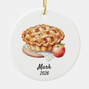 Benutzerdefinierter Apfelkuchen-Schmuck, Apfelkuch Keramik Ornament