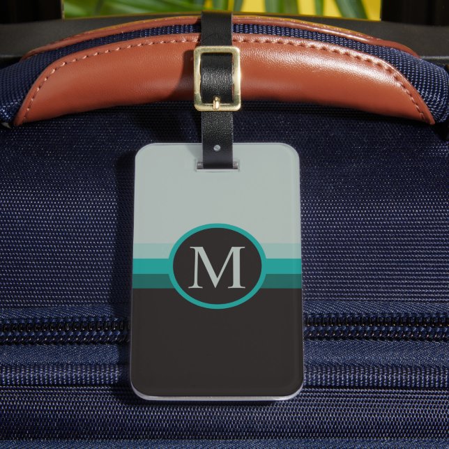 Benutzerdefinierter, Aquamariner, grüner Farbblock Gepäckanhänger (Vorderseite Insitu 2)