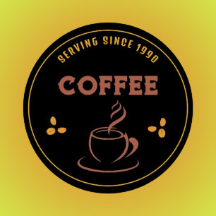 Benutzerdefinierter Aufkleber für schwarze Kaffees