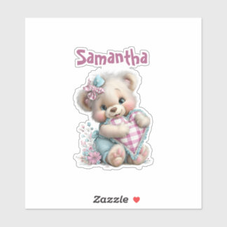 Benutzerdefinierter Aufkleber Teddy Bear Baby Show