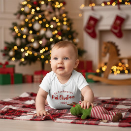 Benutzerdefinierter Baby-Body Familienname Erstes  Baby Strampler