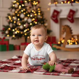 Benutzerdefinierter Baby-Body Familienname Erstes Baby Strampler
