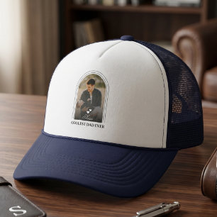 Benutzerdefinierter Baby-Foto-Bogen zum Vatertag - Truckerkappe