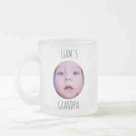 Benutzerdefinierter Baby-Foto- und Namens-Kaffeebe Mattglastasse