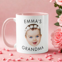 Benutzerdefinierter Baby-Gesicht-Tasse für Mama Om