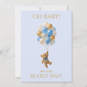 Benutzerdefinierter Baby-Teddybär-Baby-Shower Einladung